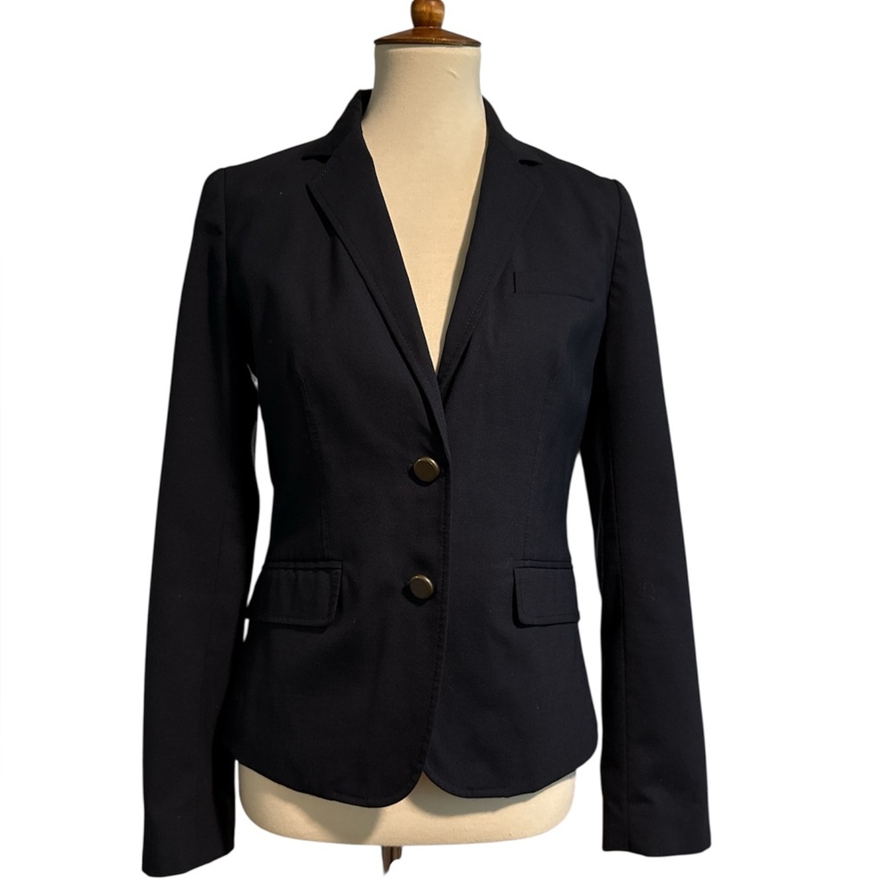 Gap Classic Wool Blend Navy Blue Blazer Size Small